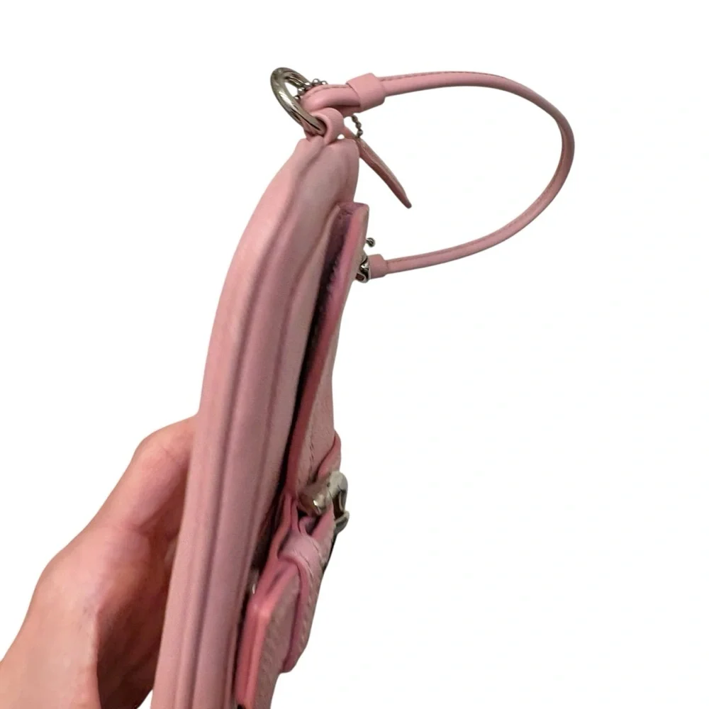 Coach vintage y2k RARE pink leather soho buckle clutch bag wristlet wallet Wow! - Picture 4 of 10